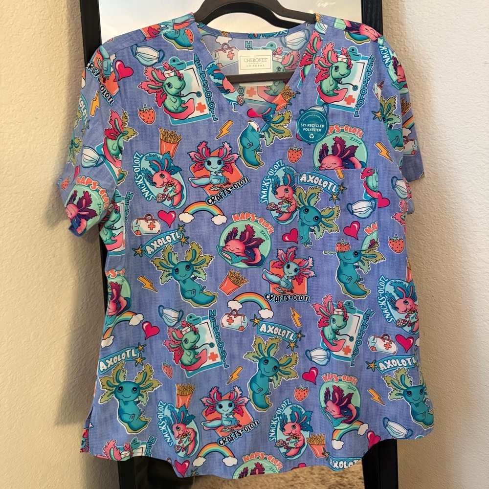 Cherokee Axolotl Scrub Top